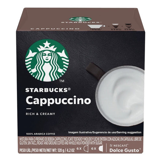 Starbucks Cappuccino 12 Cápsulas Nescafé Dolce Gusto